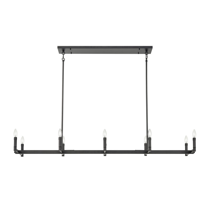 Millennium Lighting Lauver 10 Light Chandelier Ceiling Light in Matte Black with