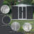 Outdoor Storage Shed 8Ftx6Ft, Dark Grey, Apex Roof, Aluminum Frame, Sliding Door-119290792-119290793