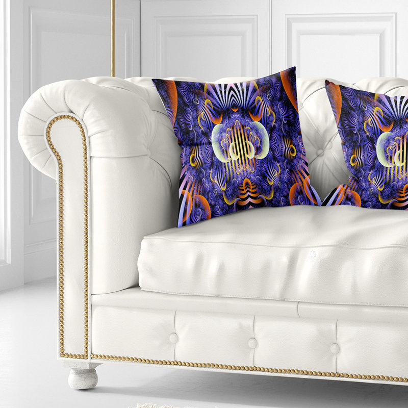 Oreiller d’illustration à motif floral magique, 16 po x 1 po, Coussin décoratif
