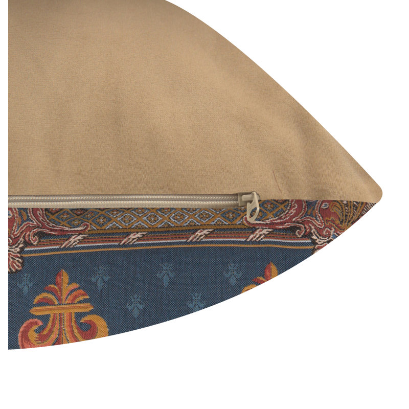 Medieval Cotton Blend Pillow Cover, Blue Medieval