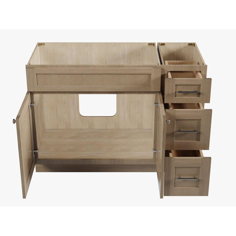 Base de meuble-lavabo simple 48 po Disar, Chêne naturel