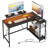Nedyo 48'' W L-Shaped Computer Desk with Power Outlet, LED Gaming Work Desk with Shelves-1777371659-1809345654