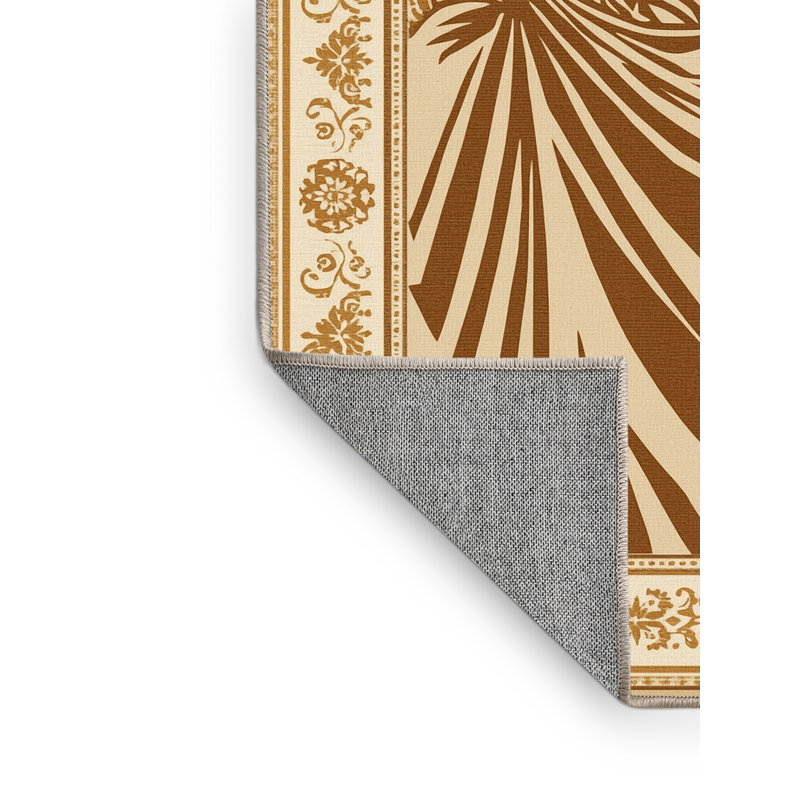 Tapis oriental beige classique lavable à la machine Ovetta Plato, 2 x 3
