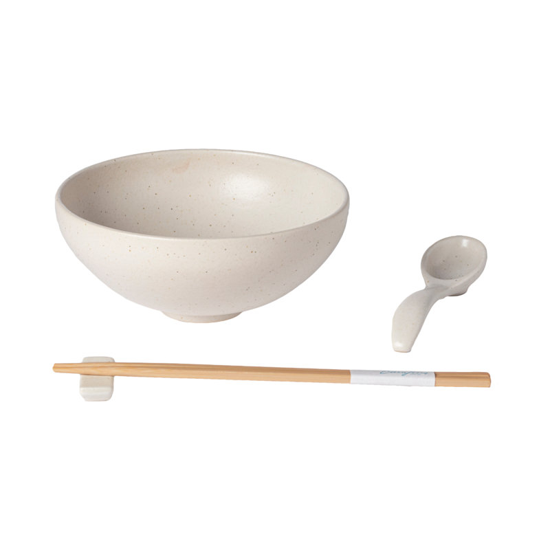 Casafina Pacifica Handmade Stoneware Ramen Bowl, Vanilla