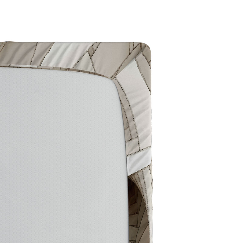 Microfiber Abstract Fitted Sheet, Twin Fitted Sheet