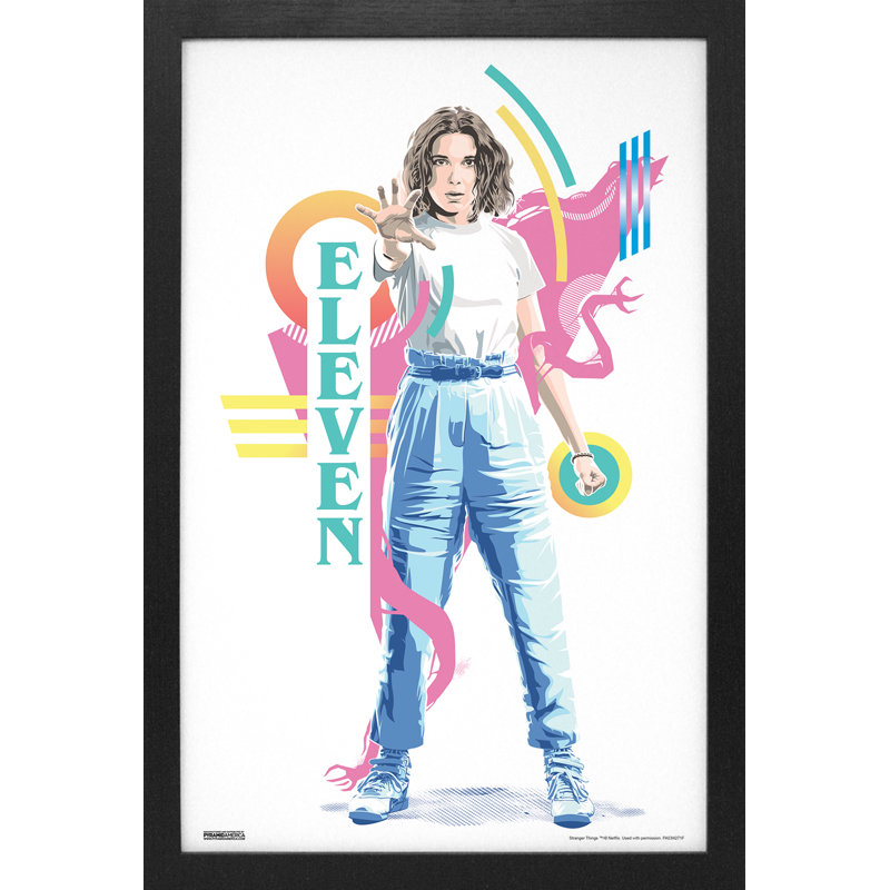 Stranger Things - Retro des années 80 - Onze 11 x 17, reproduction encadrée
