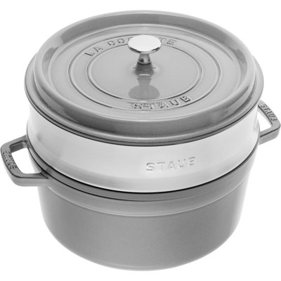 STAUB 5.2 l Cast Iron Round Casserole Dish with Lid