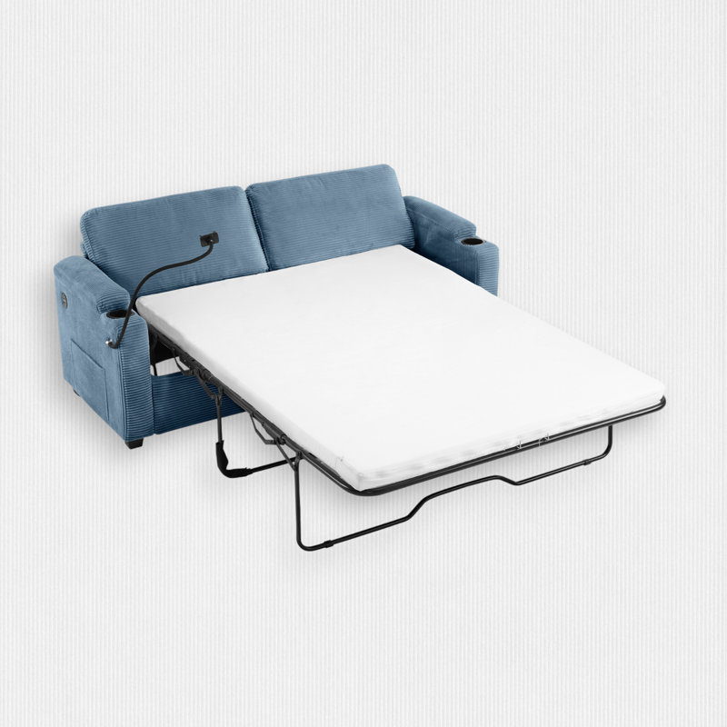 72.8'' Upholstered Sofa, Navy