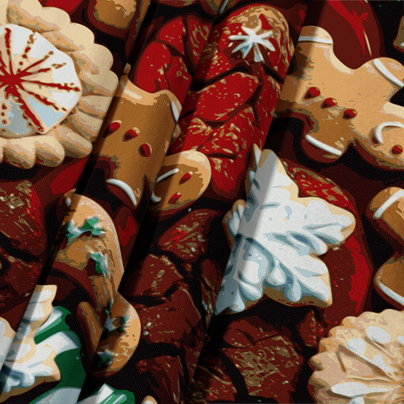 Tapisserie murale Desserts Christmas biscuits, 26 po x 36 po