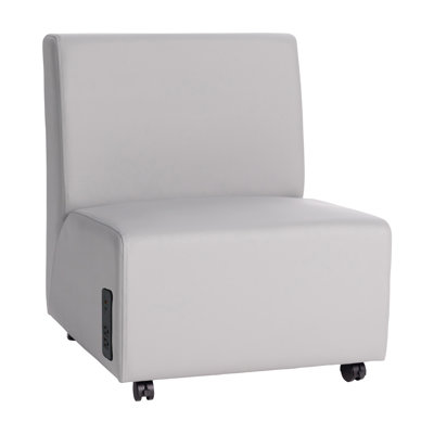 Chaise mobile sans accoudoirs avec panneau technique Pro Series - Gris
