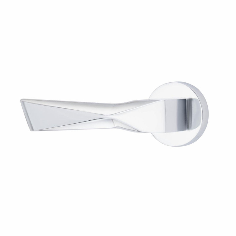 Modern Aura Design Premium Bathroom Door Handles on Round Rose with Dead Bolt Latch, Ball Hinges and Thumbturn