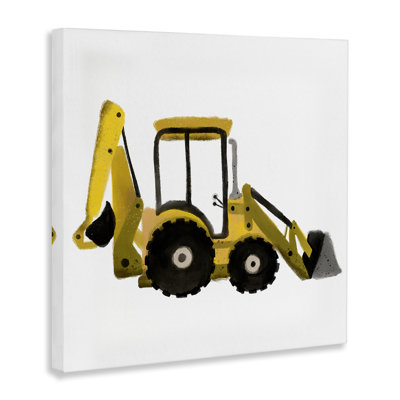 «Yellow Simple Bulldozer», art mural par Elizabeth Medley