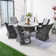 Aeryna 6-Person Round Outdoor Dining Set With Lazy Susan