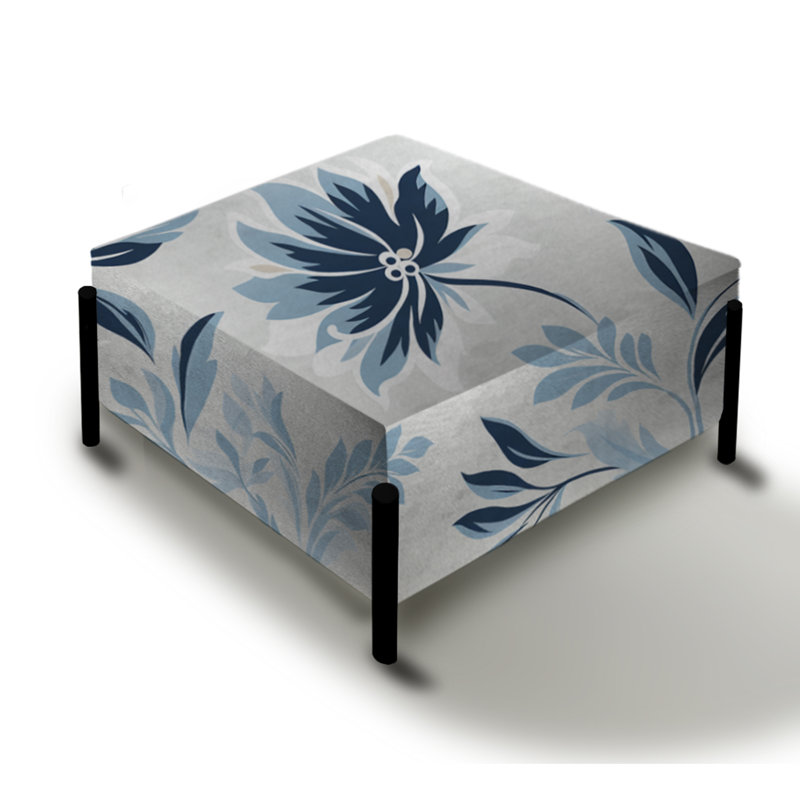 Serene Monotones - Grand repose-pieds carré floral
