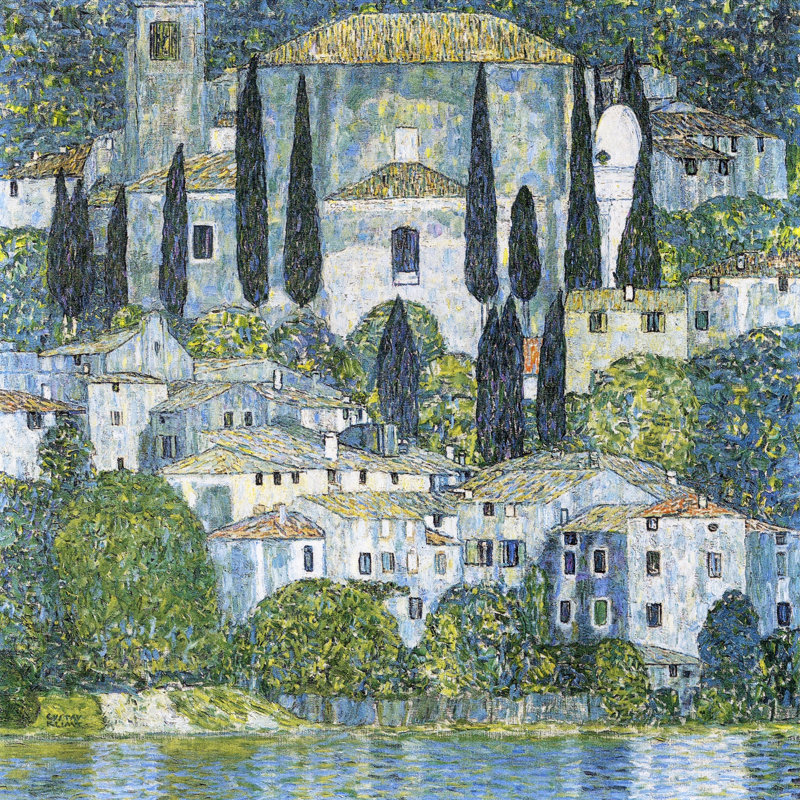 Lenabelle " Klimt Coastal Villages I " by Gustav Klimt, 20" H x 20" W