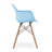 Modholic Eiffel Armchair With Wood Legs, Blue-424585844-437147558