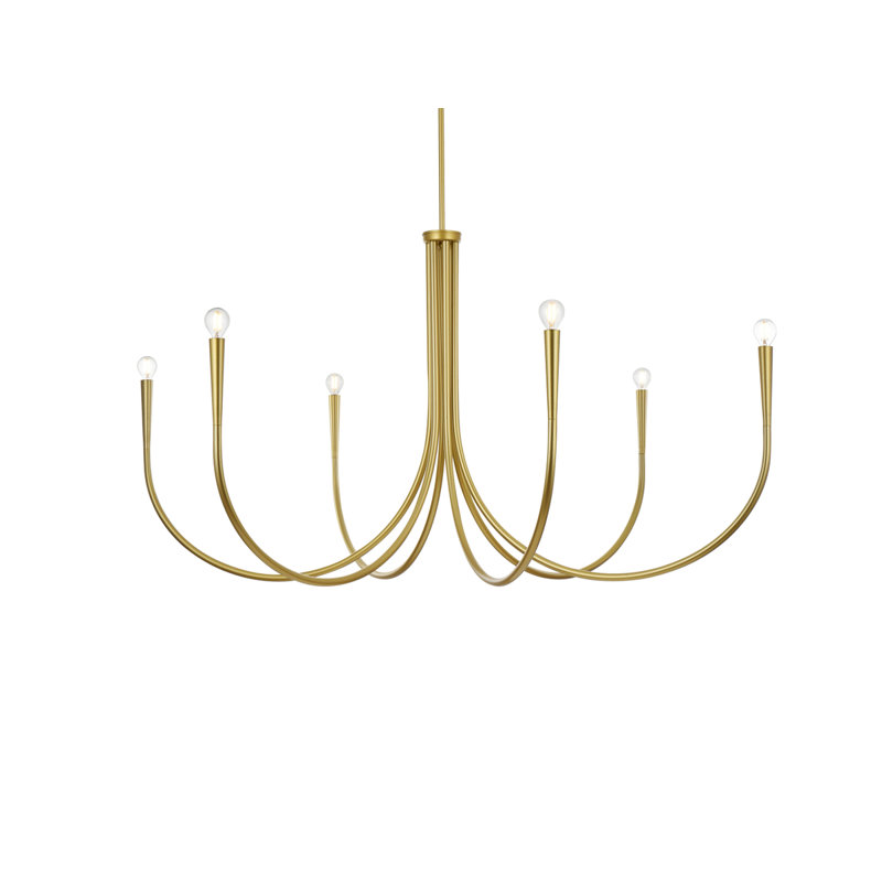 Catalena 6-Light Chandelier, Or, H 23 po x l 30 po x P 30 po