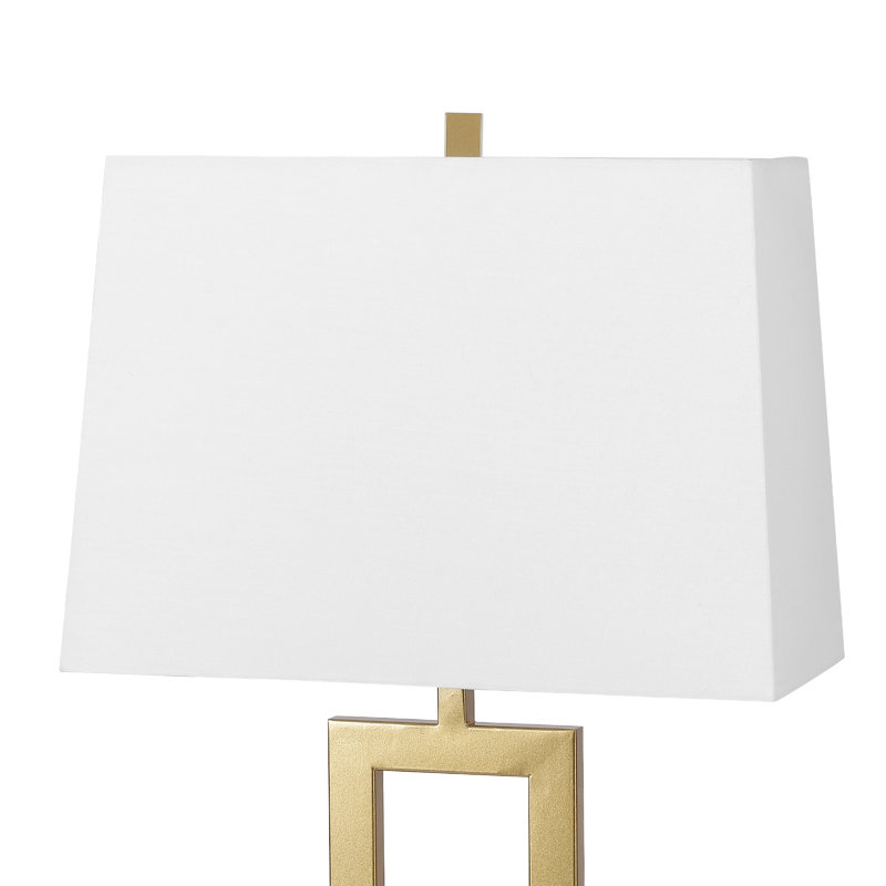Samarah 28.5" Metal Table Lamp Set with USB, Type-C Ports and Built-in Outlet, Gold