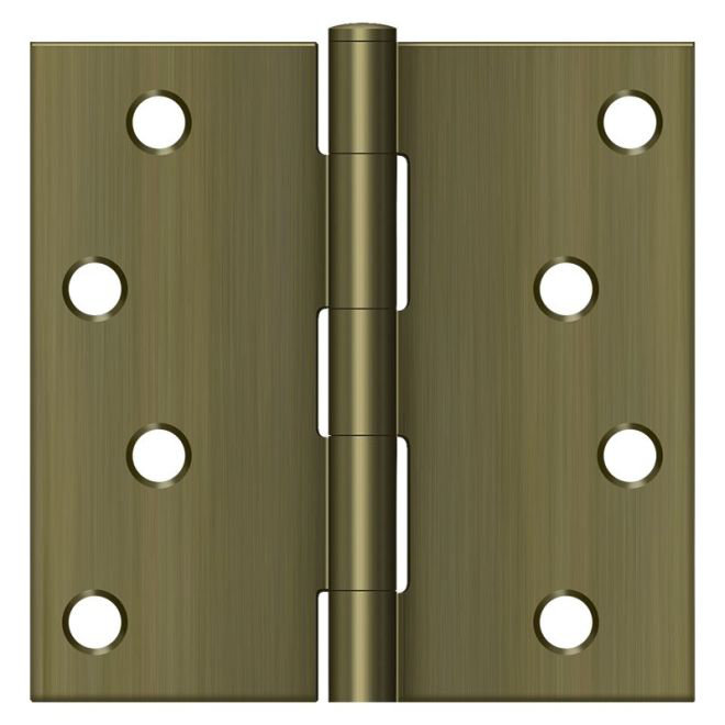 Steel Hinge, Antique Brass