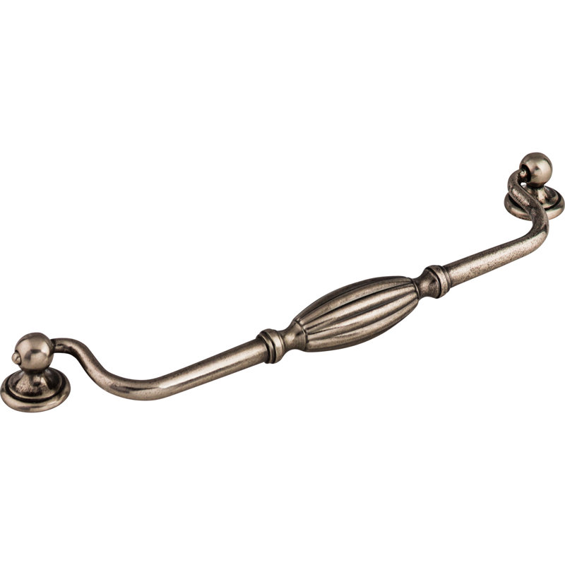 Tuscany 5 1/16" Center to Center Drop handle, Pewter Antique, 8 13/16" Center to Center