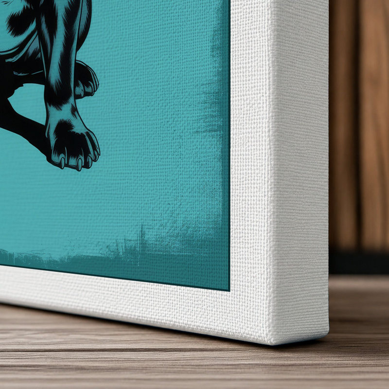 Pit Bull Portrait Urban Art 1 Piece Wrapped Canvas Wall Art, 30x20 - 76.2 x 50.8 cm, White Border