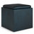 Rockwood 17"W Upholstered Vegan Leather Contemporary Square Storage Cube Ottoman with Flip-Over Tray, Assembled-1803240522