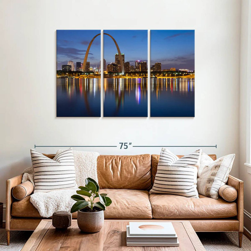 St. Louis Waterfront, H 36 po x l 57 po