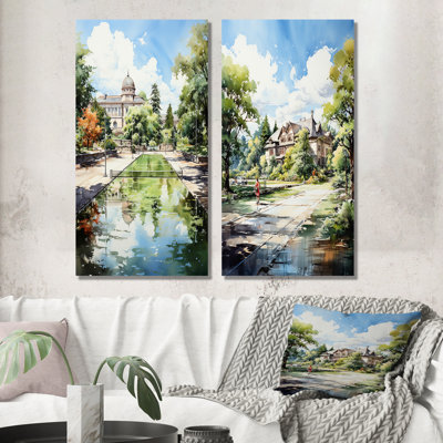 «Country Club Tennis Court», 2 pièces sur toile