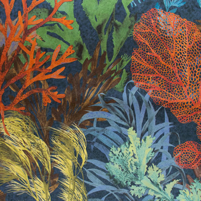 Tropical Collection Bora Bora Coral Inspired 27.8' L x 27.5" W Wallpaper Roll