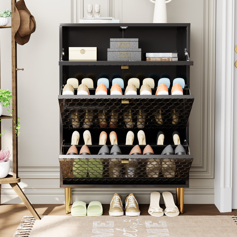Rangement à chaussures 24 paires, Noir