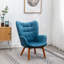 Leiria Contemporary Silky Polyester Tufted Armchair with 4 Legs-589692575