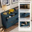 Commode décorative 3 tiroirs (bleu)