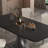 Simple black rock slab rectangular table set-110666163