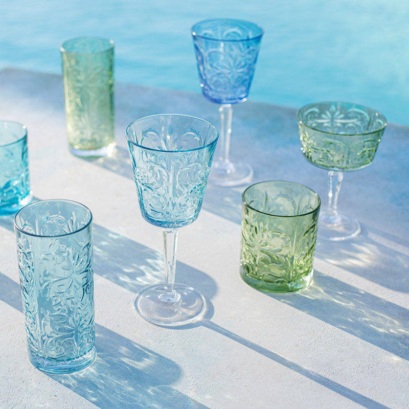 Barocco Handmade Whiskey Glass, Mint Green