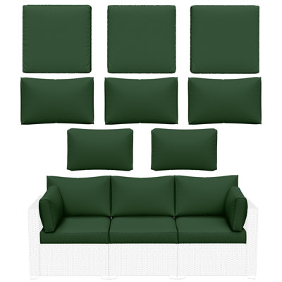 Wynee 8Pcs Outdoor Cushions Patio Furniture Cushions Replacement Set For 3 Seats