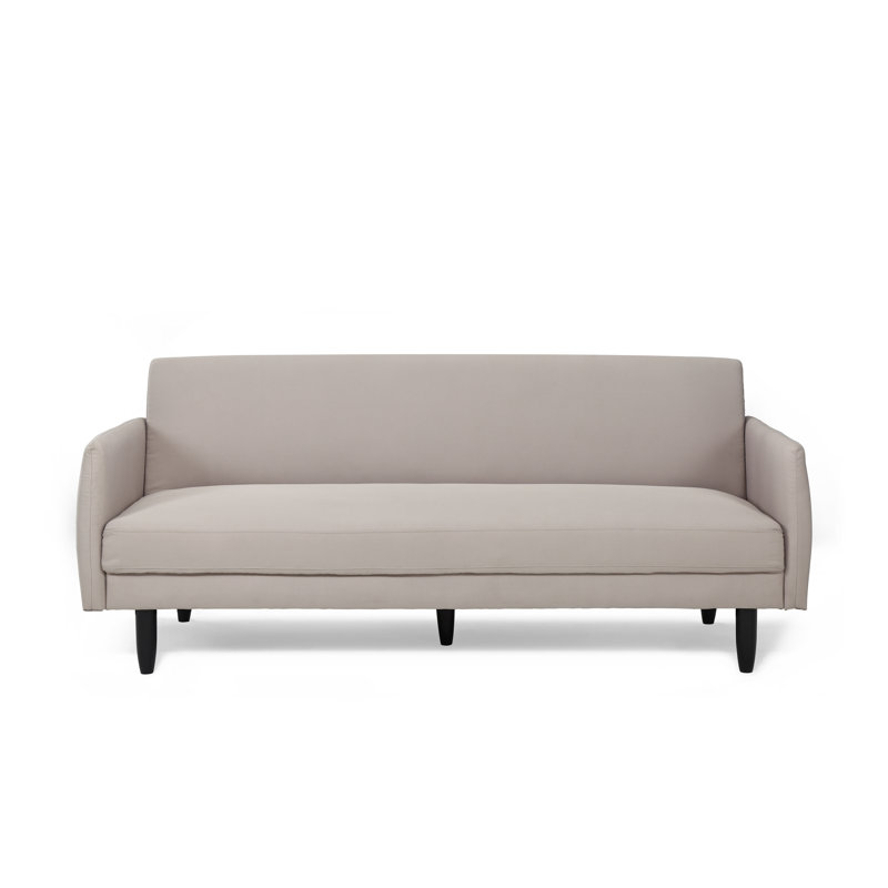 79.1'' Faux Leather Sofa, White Faux Leather