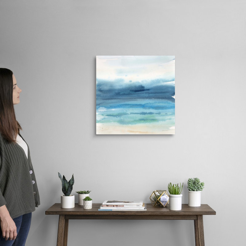 Reproduction d’art sur toile, "Indigo Seascape I" par Cynthia Coulter, H 20 po x l 20 po x P 1,25 po, Toile tendue