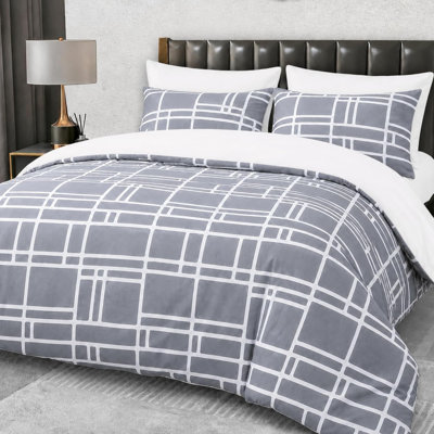 Microfibre Geometric Shapes Duvet Cover