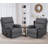 Katty 35.7"W Leather Manual Swivel Rocker Recliner Chair-106862807