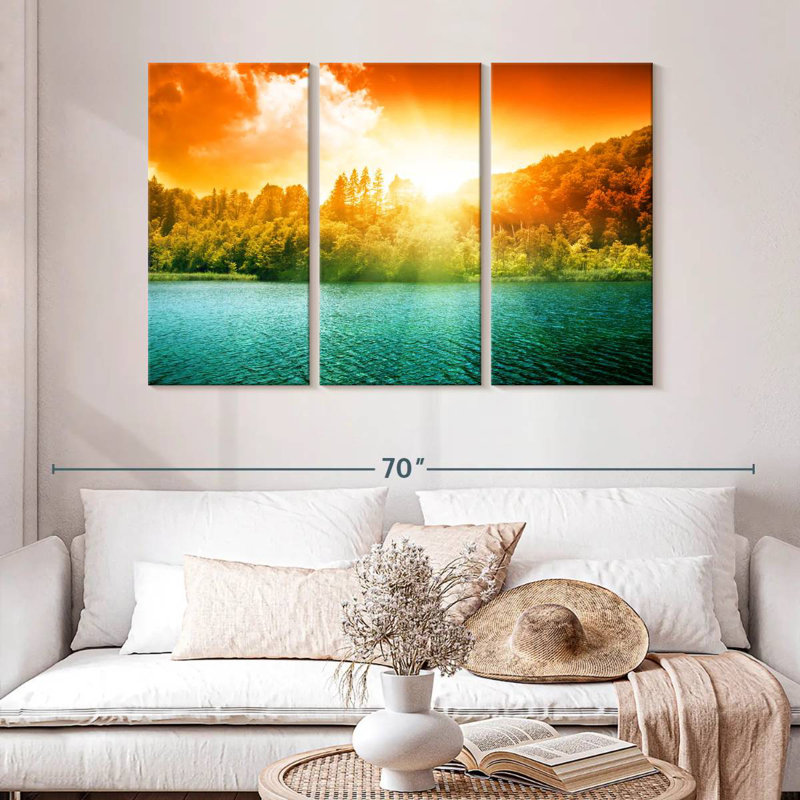 Alvord Dazzling Sunset Lake, H 32 po x l 50 po