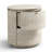 Modern Cylindrical Fluted Travertine-Look 2-Drawer Nightstand -Fully Assembled - 21.7" D