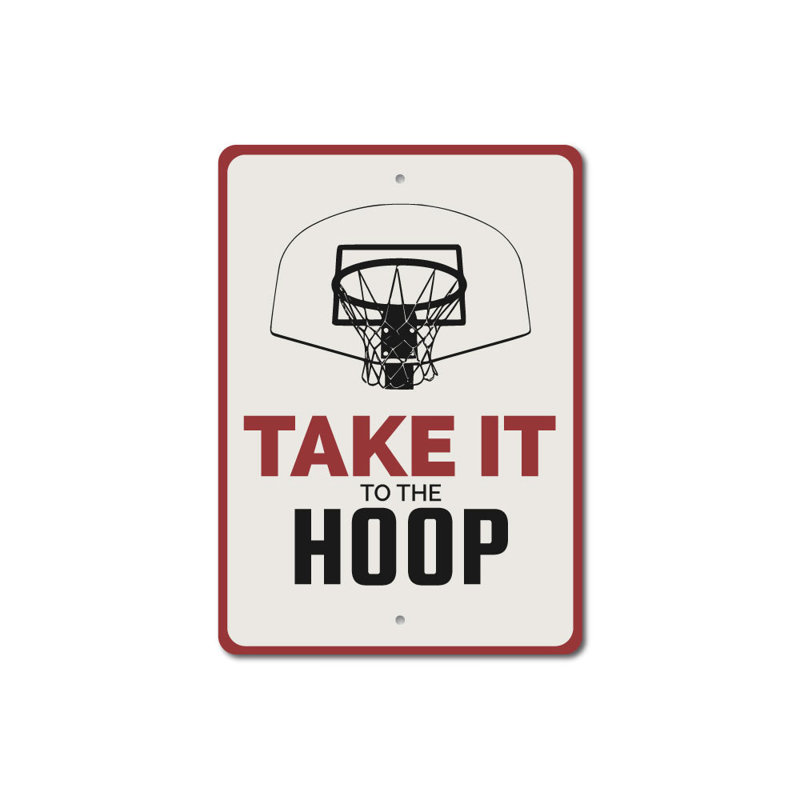 Enseigne en aluminium Hoop, H 18 po x l 12 po x P 0,06 po