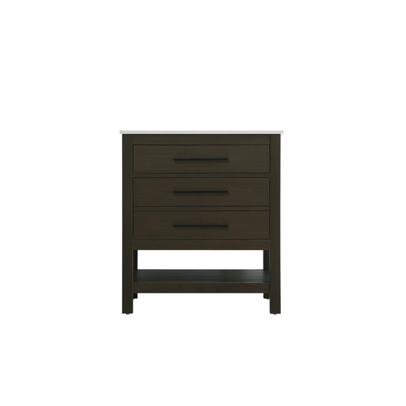Meuble-lavabo simple 30 po_Moderne_VF60530, Brun moka