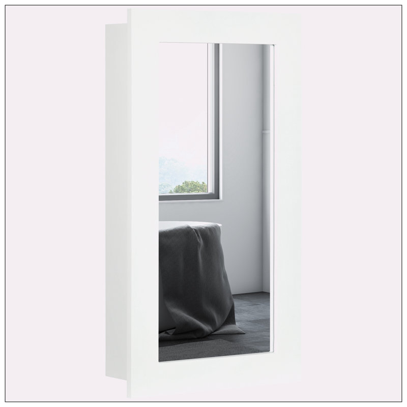 Armoire à pharmacie à miroir fixée au mur l 15,75 po H 28,00 po Jhangir
