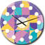 Horloge murale géométrique pastel abstraite I - Mid-Century-40744861