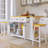 53" Drop-Leaf Countertop Kitchen Cart With Power Outlet And Spice Rack & Towel Rack-401308123