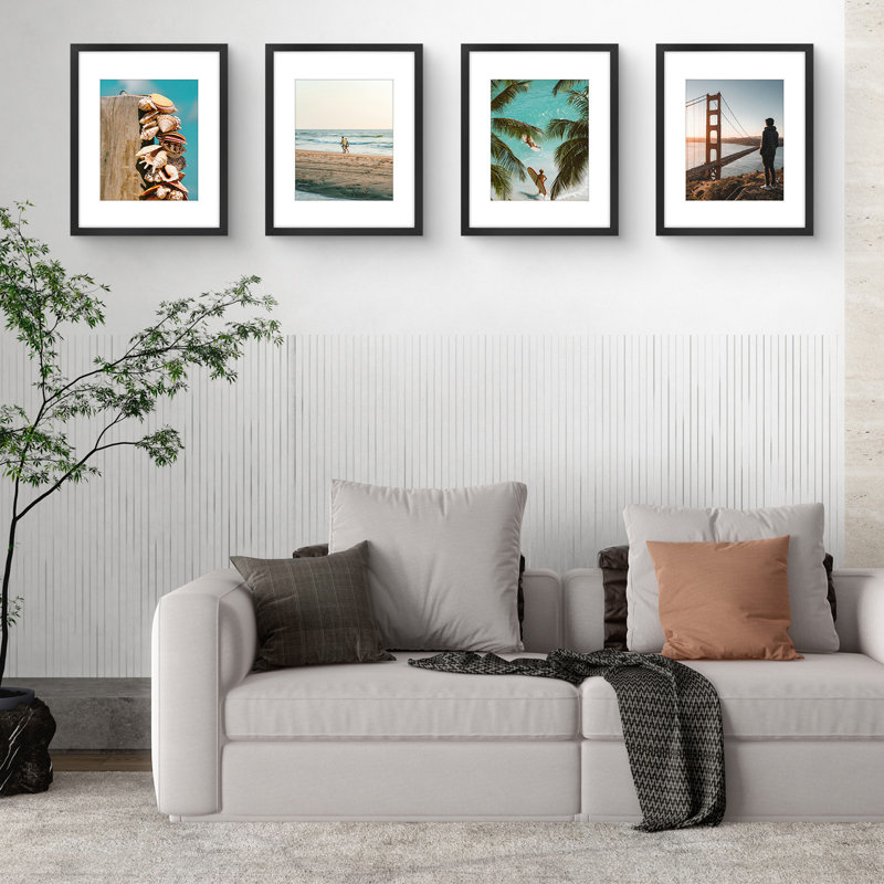 Gallery Matted Frame Set,Wall Mount Display, 14.72" H x 11.77" W x 2.95" D