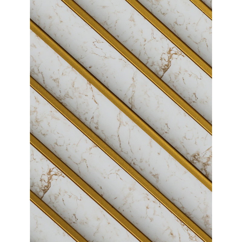 Slat Wall Panel Fluted - Moisture-proof, Palace Marble, 96" H x 8" W