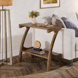 2-tier Solid Wood End Table, Sofa Side Table