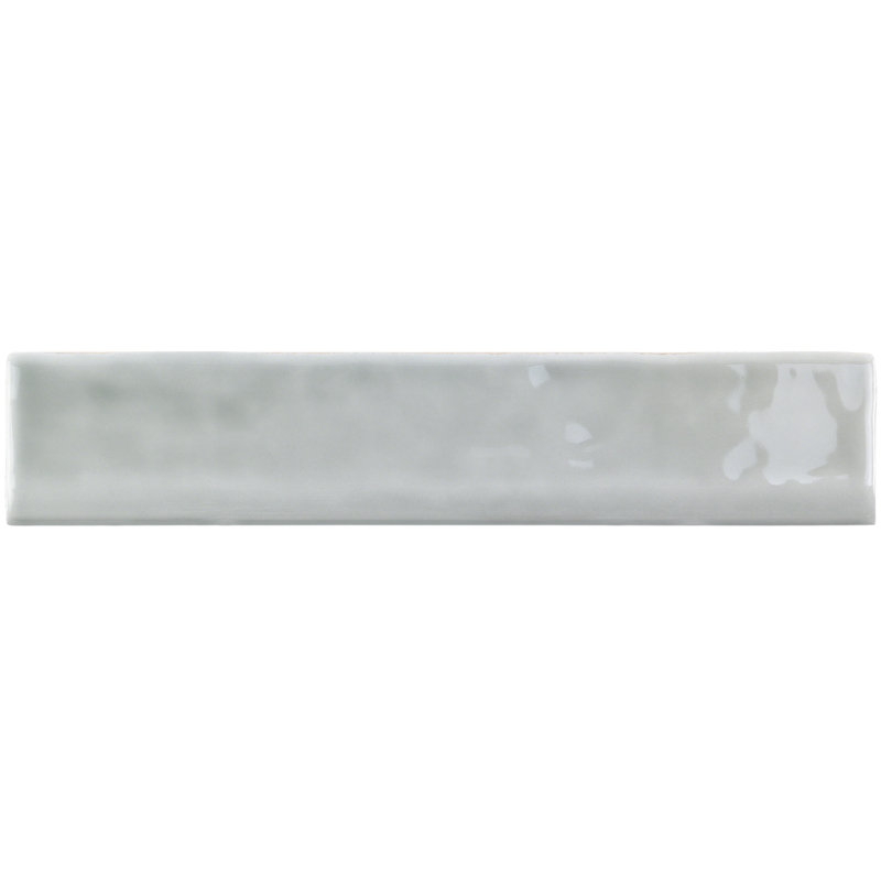 Taupe Polished Ceramic Bullnose Wall Tile Trim, 2x10